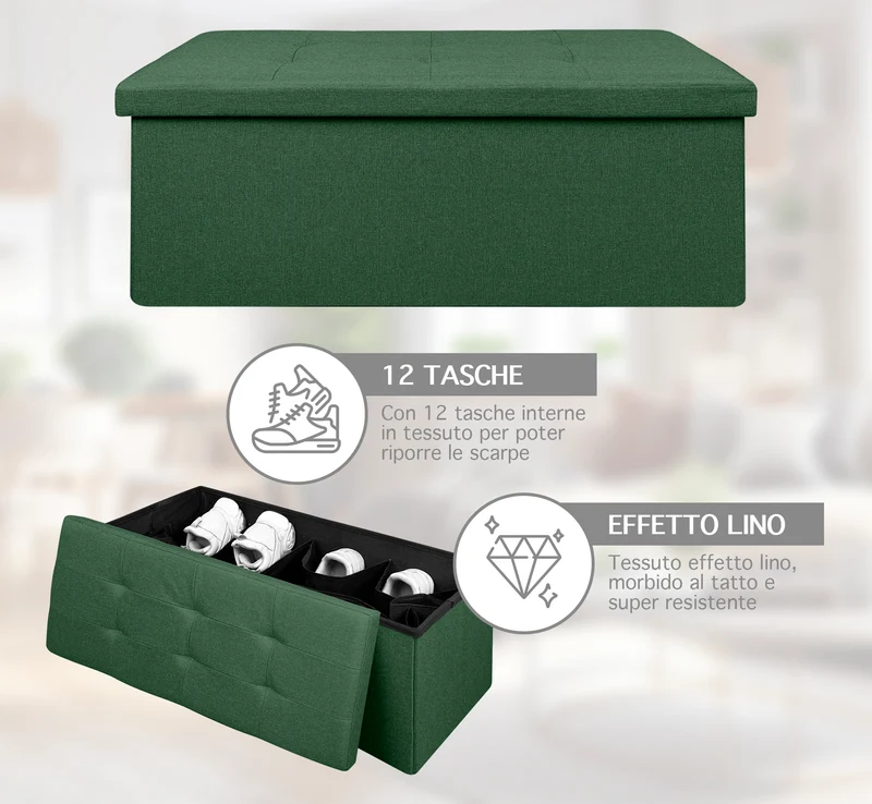 Pouf Contenitore Cassapanca Con Scarpiera Interna Il Gruppone