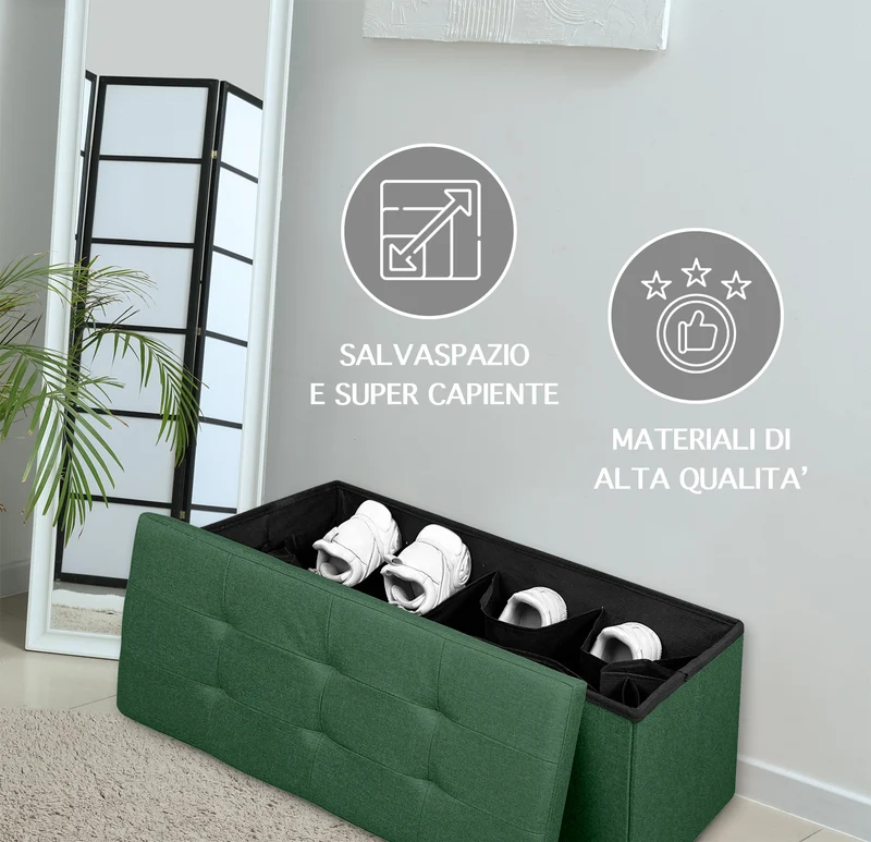 Pouf Contenitore Cassapanca Con Scarpiera Interna Il Gruppone