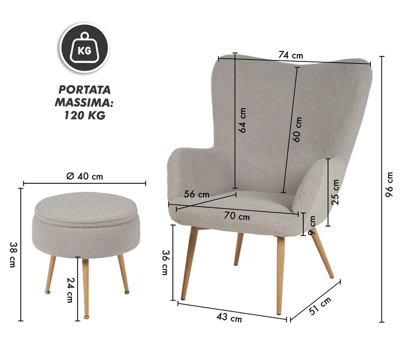 Poltrona Imbottita Ergonomica Effetto Teddy Morbida Il Gruppone