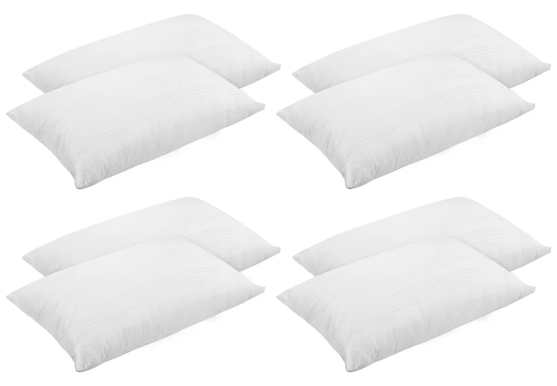 Coppia Federe Copriguanciale 100% Cotone Fodere Fasciate Con Zip Salva Cuscino Letto Bianche 50x80 Cm Certificate OekoTex Ideali Anche Per Hotel Strutture
