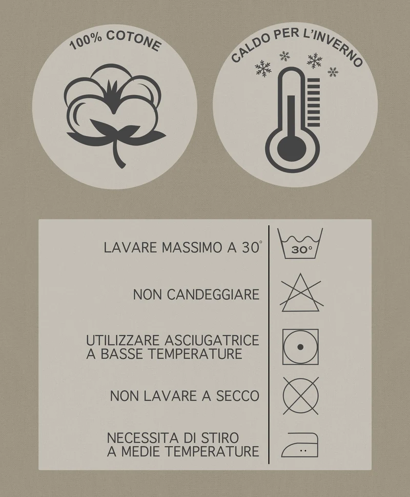 Lenzuolo Sotto in Flanella di Cotone Felpata con Angoli Elasticizzati Anti-Pilling Invernale Il Gruppone