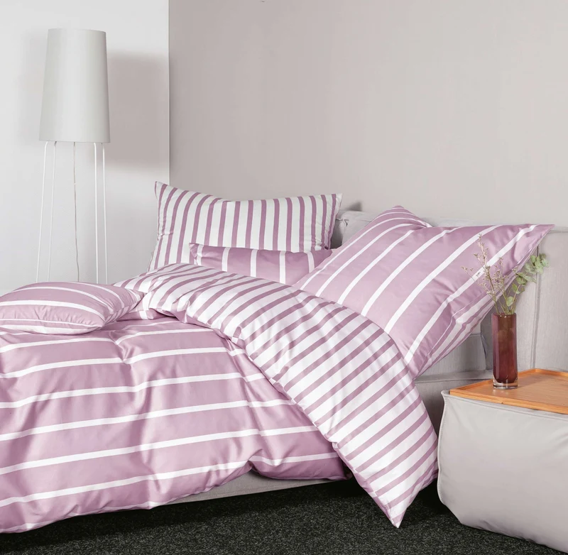 Satin-Bettwäsche Streifen von Janine in 8 Farben