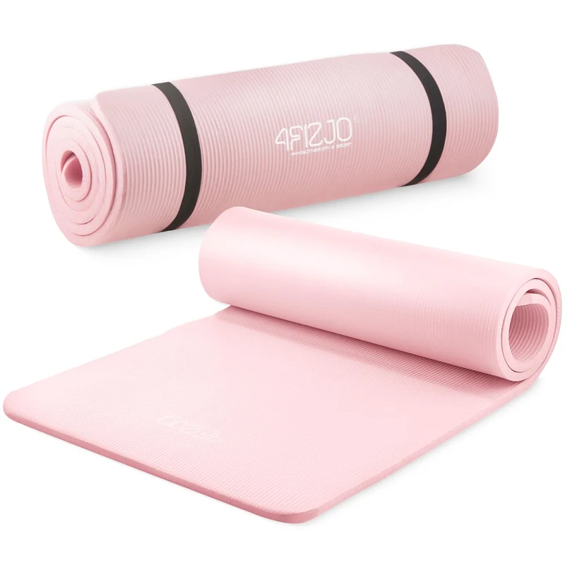 Fitnessmatte mit Tragegurt, Abm. 180x60 cm, NBR-Schaumstoff, Rutschfest, Komfort, In & Outdor, Pilat