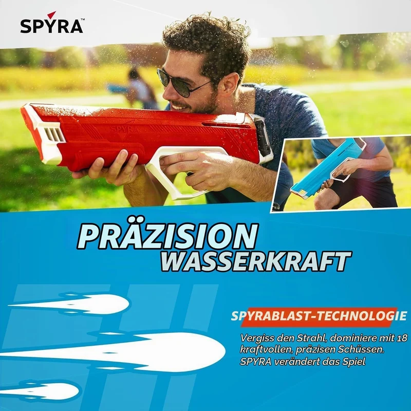 SPYRA – SpyraLX WaterBlaster Red (Non-Electronic) – Super Powerful, Rapid-Fire, Instant Action Premi