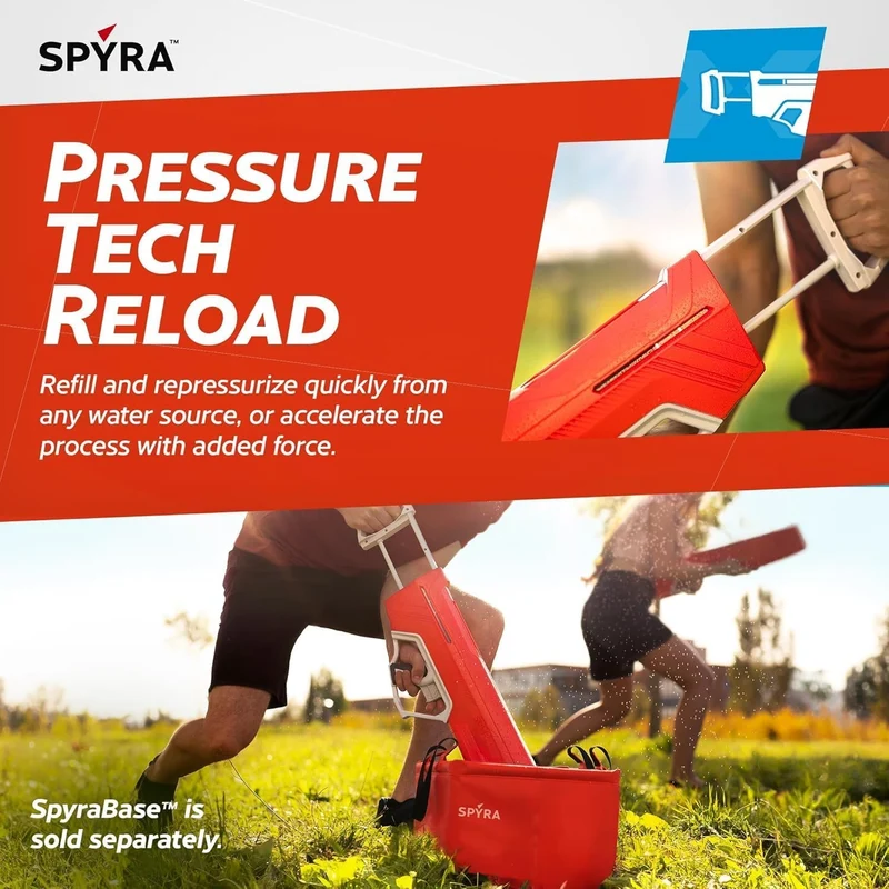 SPYRA – SpyraLX WaterBlaster Red (Non-Electronic) – Super Powerful, Rapid-Fire, Instant Action Premi