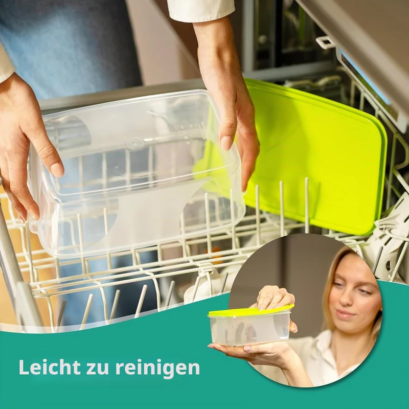 MiraHome Gefrierdosen 6x0,75L rechteckig blau – Vorratsdosen mit Deckel luftdicht – Transparente Fri