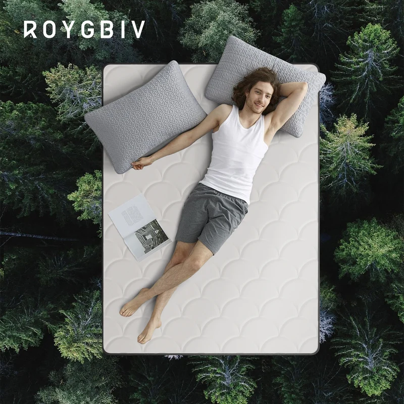 22 cm Taschenfederkernmatratze H4 Fest – 7-Zonen-Unterstützung, geräuscharme Federn, atmungsaktiv | ROYGBIV
