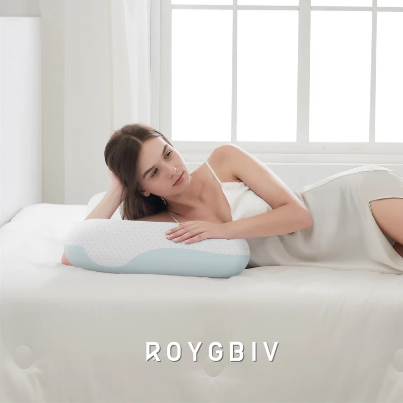 ROYGBIV Ergonomisches Memory-Schaum Nackenstützkissen – 4-in-1 Liegekomfort, 11 cm Höhe, doppelseitiger Bezug, atmungsaktiv