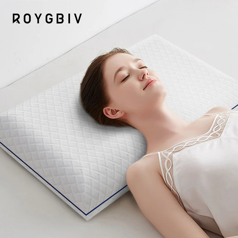 ROYGBIV Memory Foam Kissen 7/9/12 cm – Ergonomisches Nackenkissen für erholsamen Schlaf, stützendes Kopfkissen für Bett und Nacken
