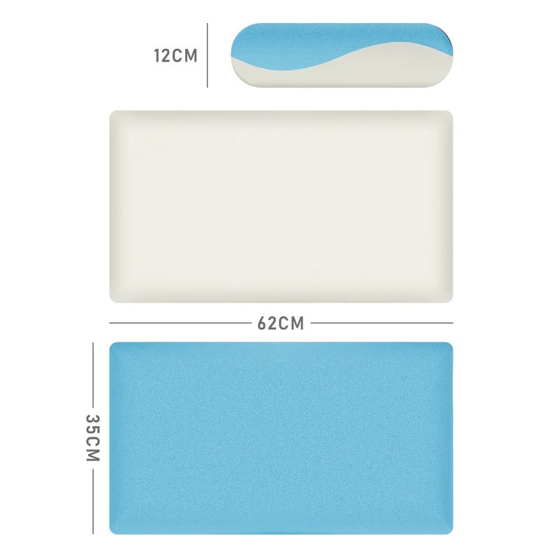 ROYGBIV Memory Foam Kissen 7/9/12 cm – Ergonomisches Nackenkissen für erholsamen Schlaf, stützendes Kopfkissen für Bett und Nacken