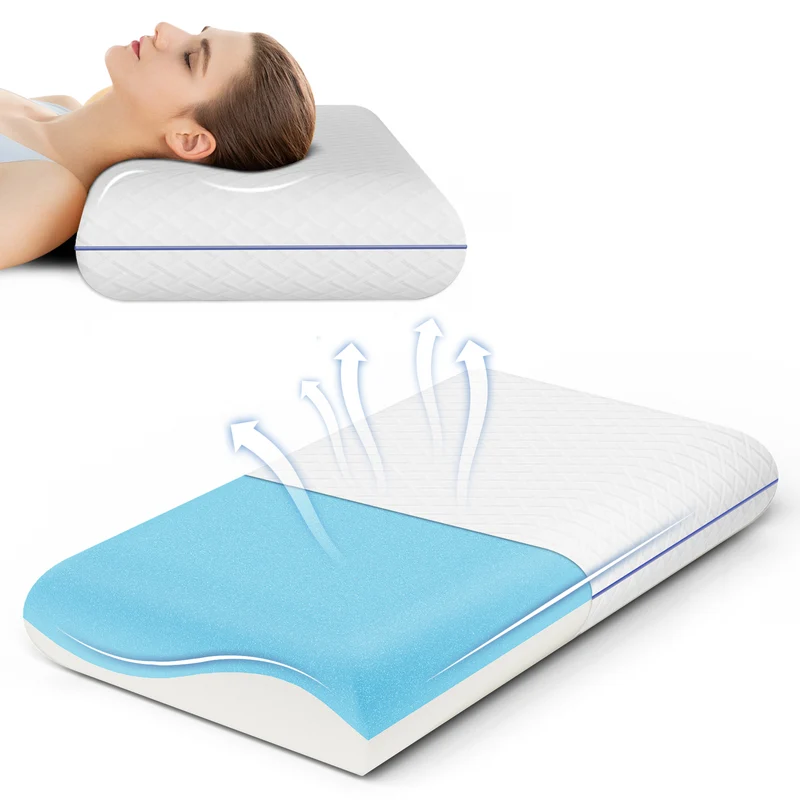 ROYGBIV Memory Foam Kissen 7/9/12 cm – Ergonomisches Nackenkissen für erholsamen Schlaf, stützendes Kopfkissen für Bett und Nacken