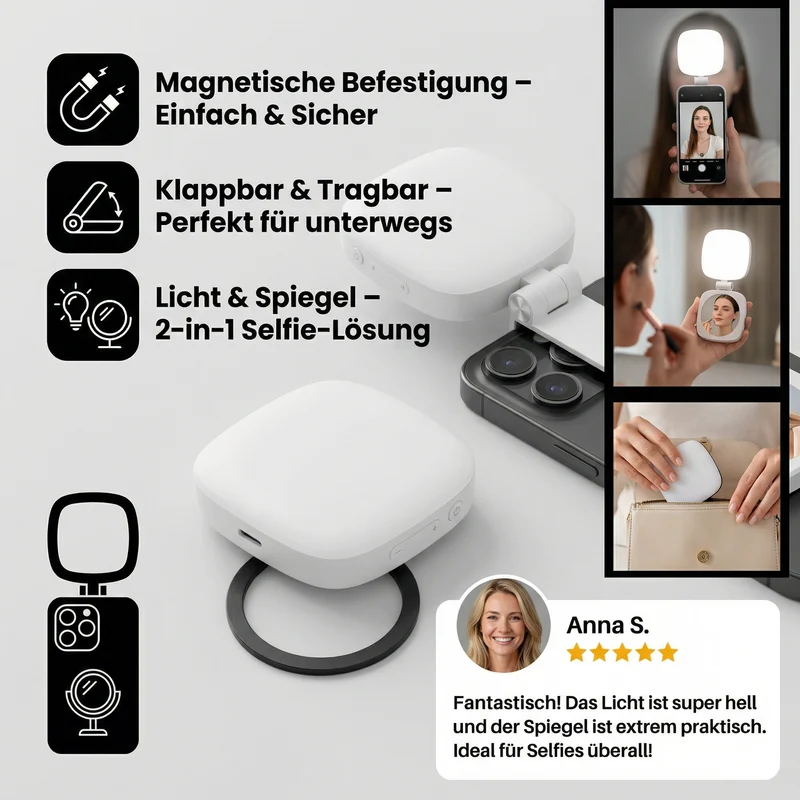 LUMIGLOW Pro – Magnetisches LED-Licht für Smartphones