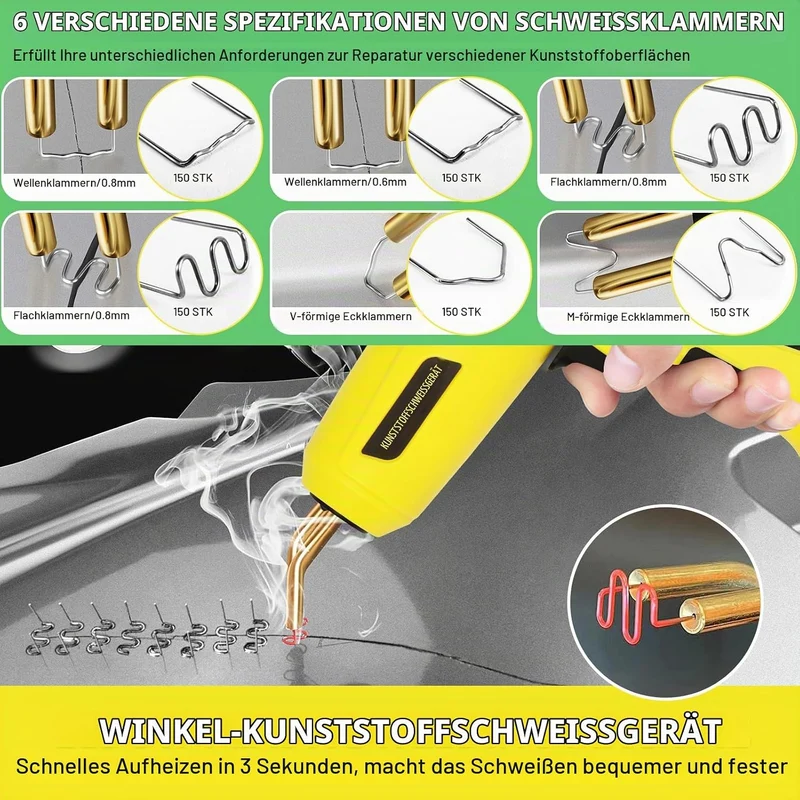 200W Kunststoff Schweissgerät,Auto Kunststoff Reparatur Set,Heisshefter