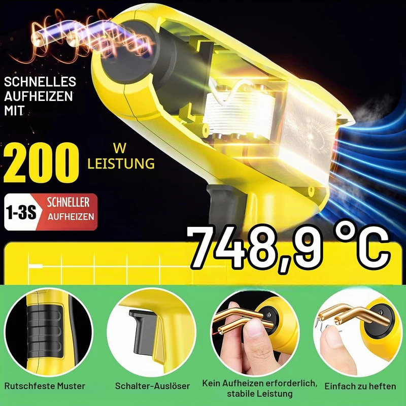 200W Kunststoff Schweissgerät,Auto Kunststoff Reparatur Set,Heisshefter