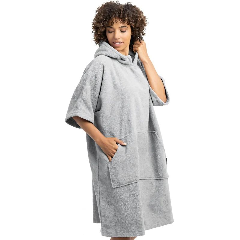 Badeponcho Damen und Herren - Surf Poncho aus 100% Baumwolle - Tuch für Erwachsene - Unisex Bademant