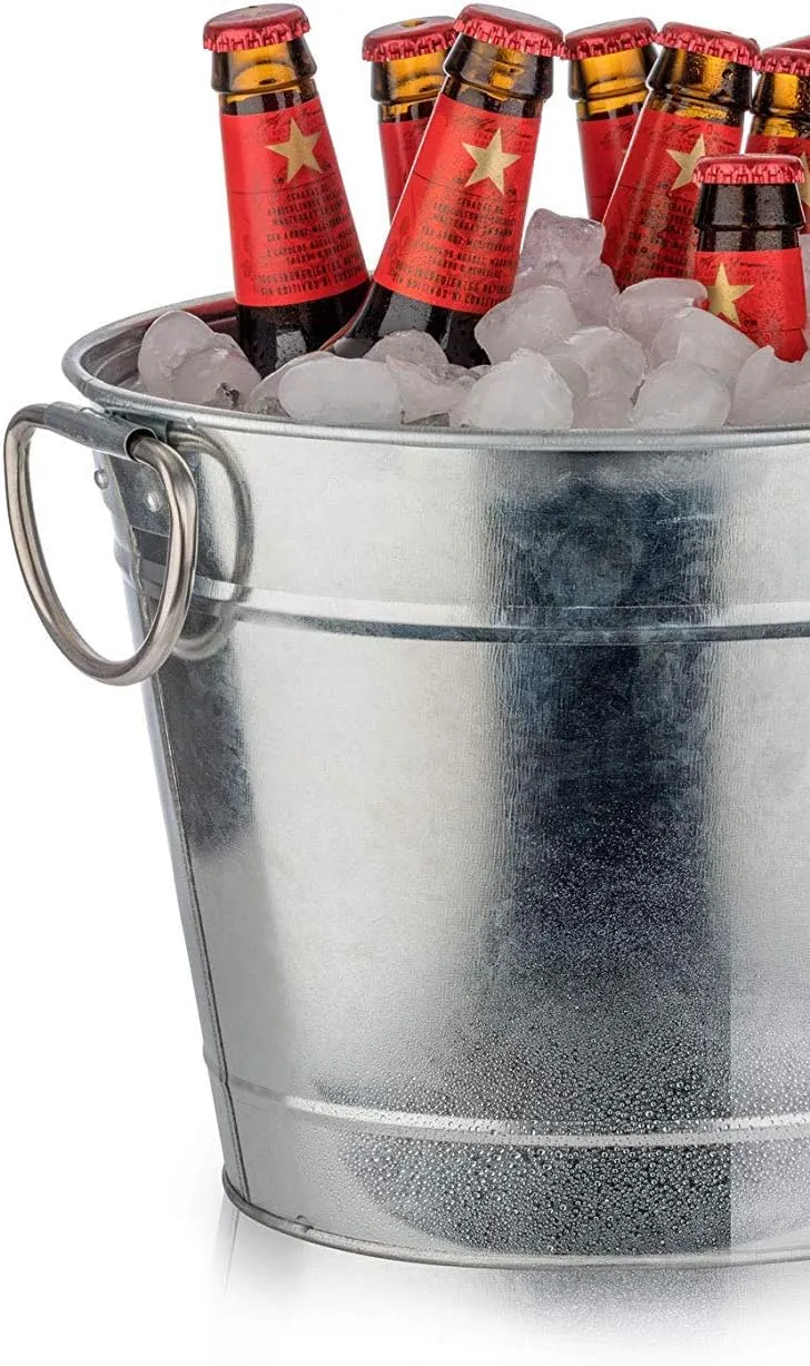 Buddy´s Bar - Getränkewanne, 11 Liter, Zinkwanne, Getränkekühler, mit Kunststoffeinsatz, hochwertige