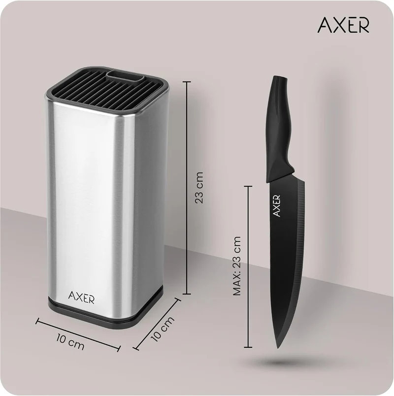 Axer Universal Messerblock ohne Messer - Grosse Unbestückte Messerblöcke für über 8 Messer - Messerb