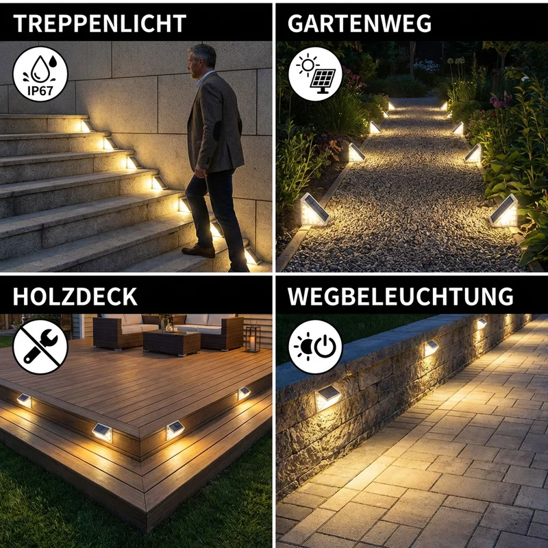 SOLARSTEP Pro – Solar LED-Stufenleuchte für Außenbereiche