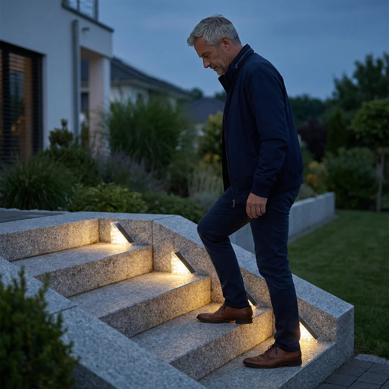 SOLARSTEP Pro – Solar LED-Stufenleuchte für Außenbereiche