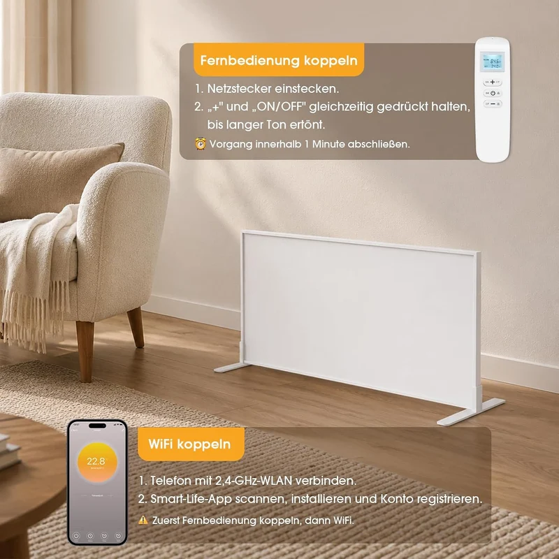 EVOKOR Infrarotheizung 160W, Infrarot Heizung Heizplatte Heizkörper Heizpaneel, Infarotheizkoerper W