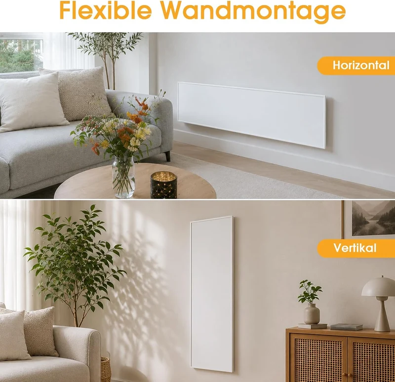 EVOKOR Infrarotheizung 160W, Infrarot Heizung Heizplatte Heizkörper Heizpaneel, Infarotheizkoerper W