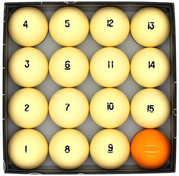 Billard Kugelset Billardkugeln Premium, Russische Pyramide, 68mm, Gelbe/Rote Breakkugel Gelber Break