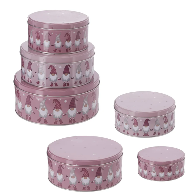Annastore 3-tlg. Set Gebäckdosen aus Metall für Weihnachten - Keksdosen Weihnachten - Plätzchendosen