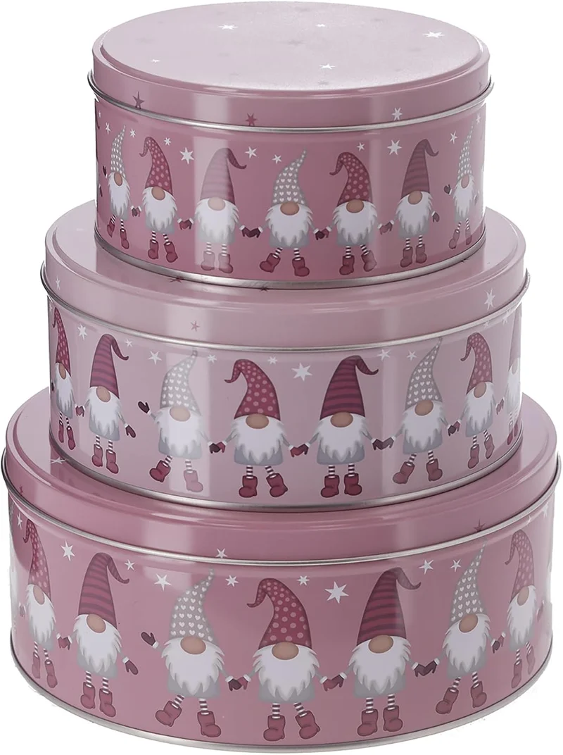 Annastore 3-tlg. Set Gebäckdosen aus Metall für Weihnachten - Keksdosen Weihnachten - Plätzchendosen