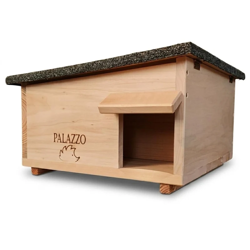 Dokkodo Igelhaus wetterfest aus Holz – Igelhotel & Winterquartier mit Labyrinth-Eingang – Sicherer U