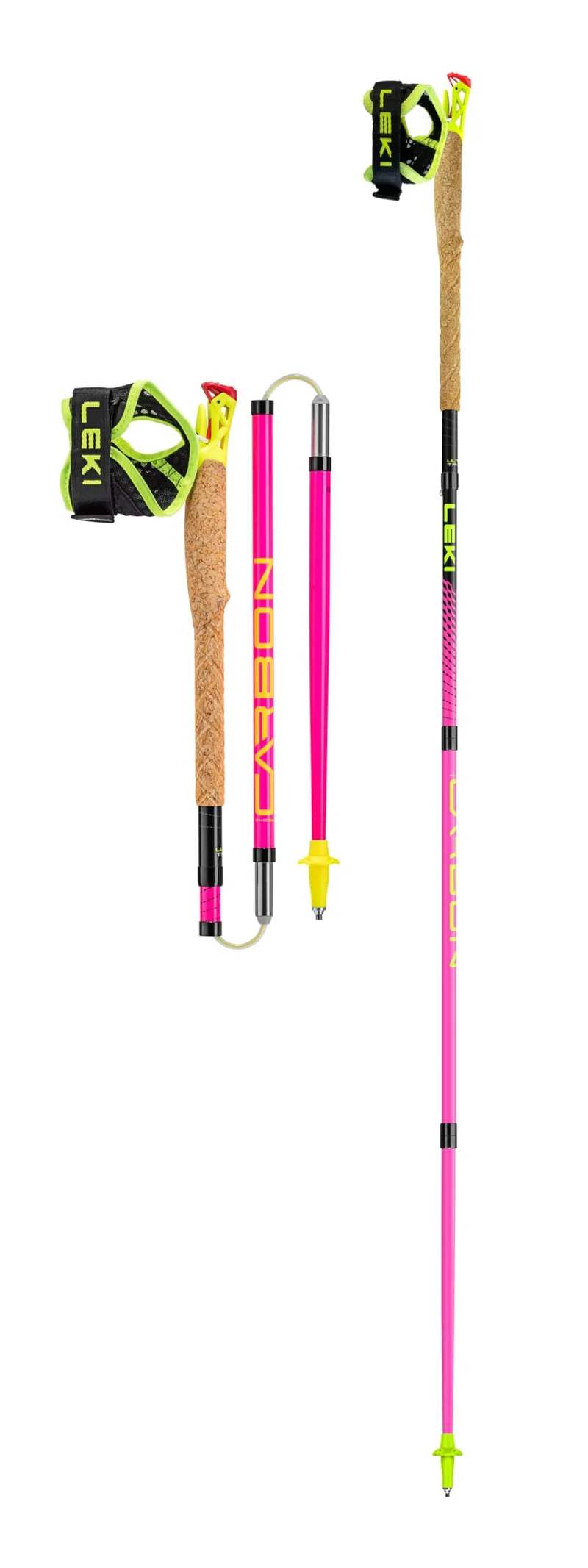 LEKI Ultratrail FX.One Trailrunningstöcke 135 cm Pink-Schwarz, 135 cm Pink-Schwarz