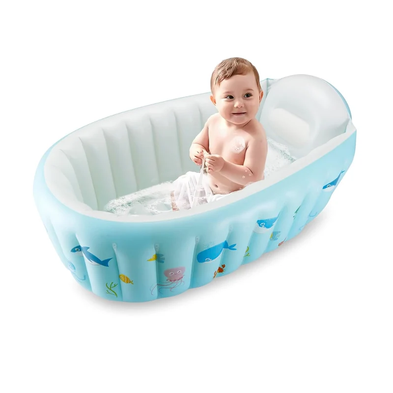 PandaEar Baby Aufblasbare Badewanne, Tragbare Reise Baby Säugling Badewanne Kleinkind Badewanne mit
