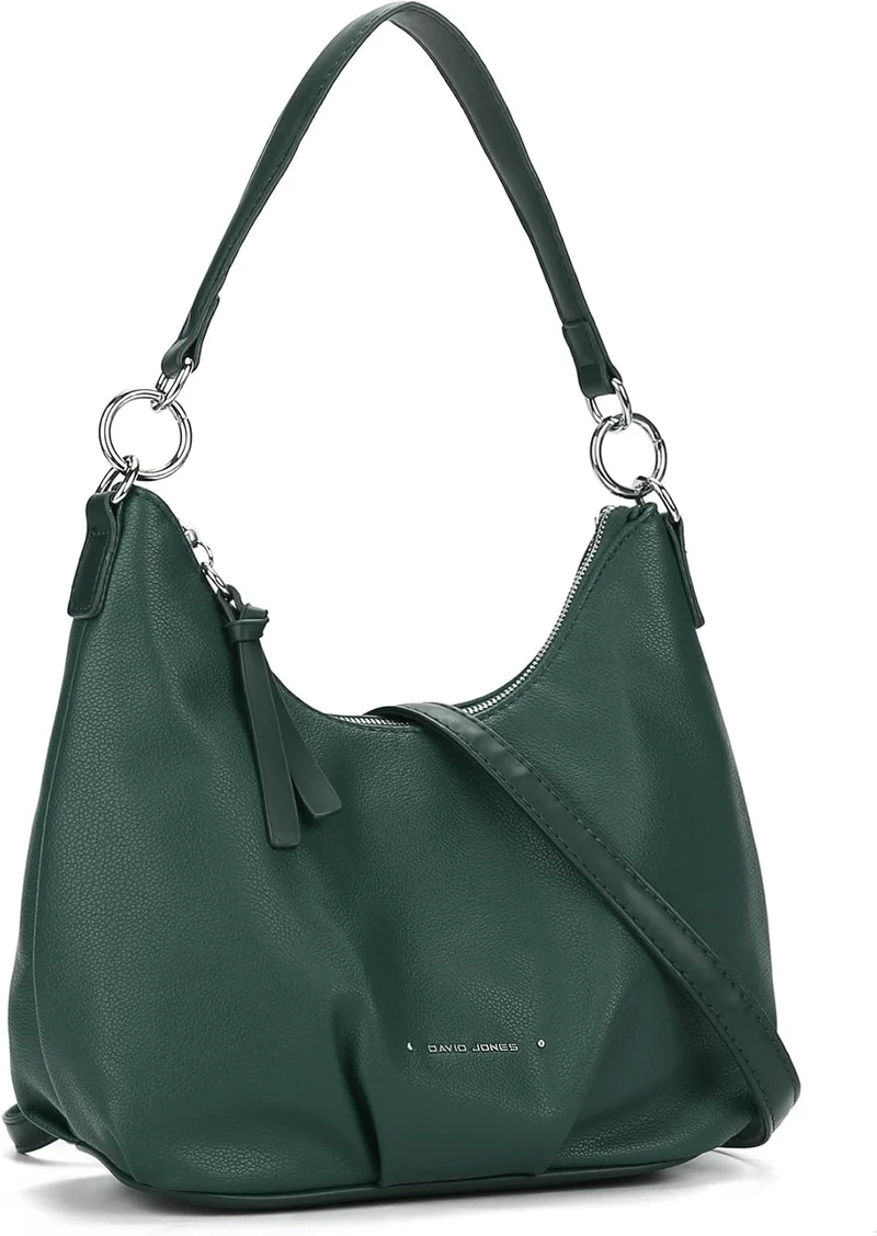 David Jones - Damen Hobo Schultertasche - Mittelgrosse Handtasche PU Weiche Leder - Kleine Shopper T