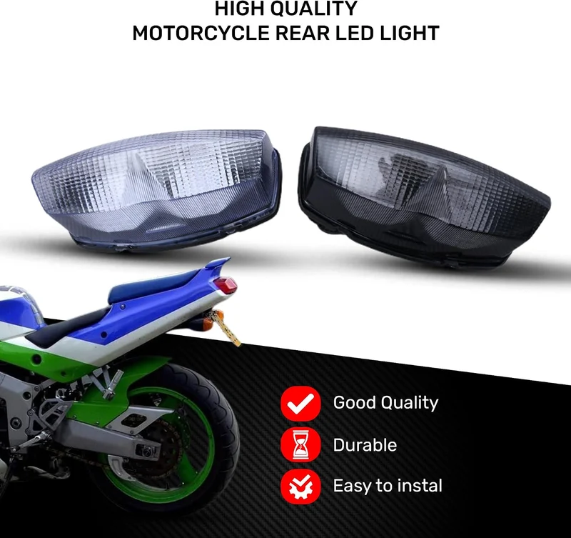 aVDB-moto LED Bremslicht/Rücklicht kompatibel mit KAWASAKI ZXR 400 ZX400 1991-1999 Plug & Play mit i
