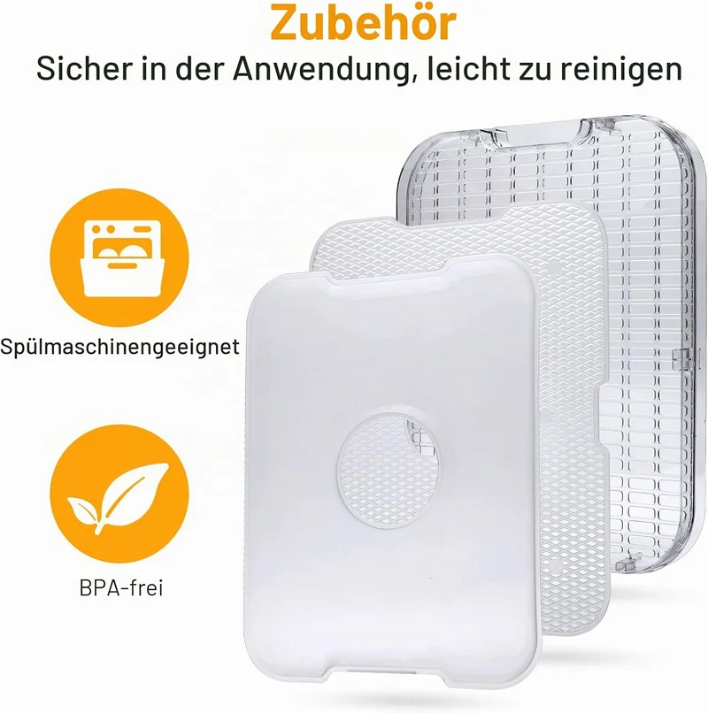COOCHEER Dörrgerät für Lebensmittel mit 8 Ablagen, Dörrgerät für Gemüse, Obst, mit Timer und Tempera