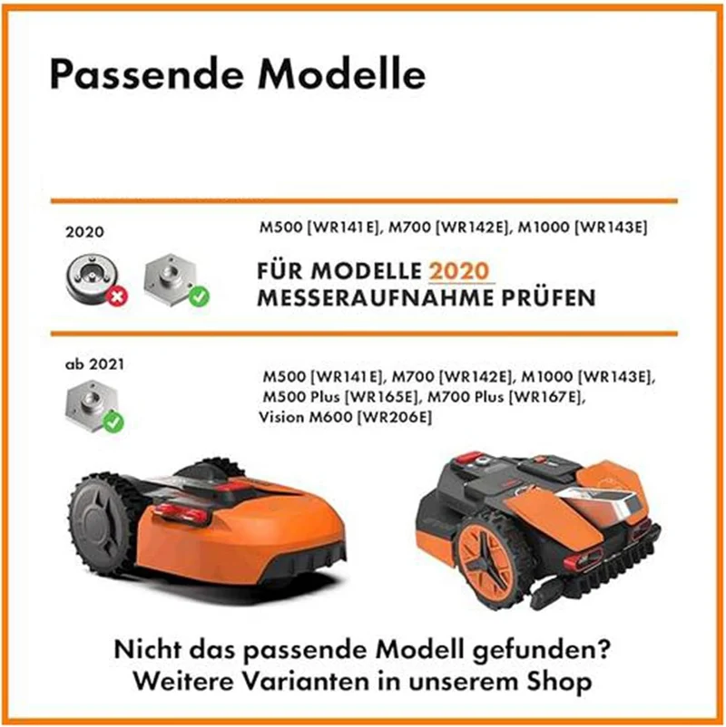 Robotermherscheiben fr Landoid Offroad M500 M700 M1000 6 ffnen M4 Gewindemmrder Multi Brand Mher Uni
