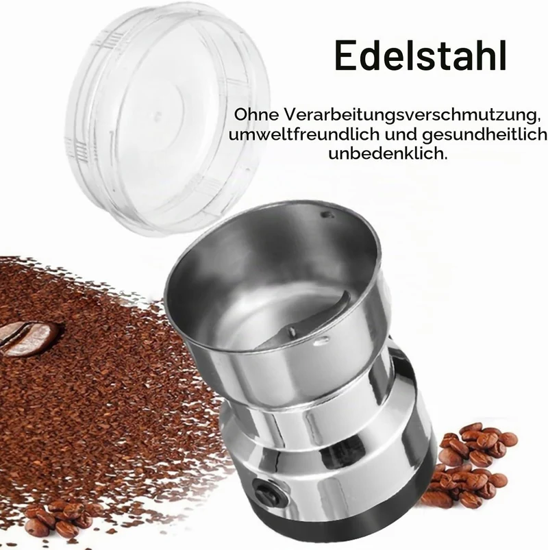 BRRNOO Elektrische Getreidemühle, Multifunktions-Smash-Maschine, Kaffeebohnenmühle mit Transparenter
