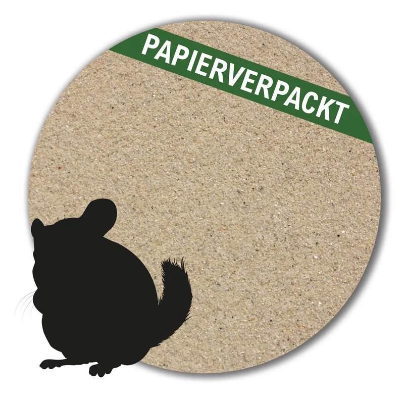 Anbobo 15 kg Chinchillasand Papierverpackt Badesand hocherhitzt keimfrei beige samtweich umweltfreun