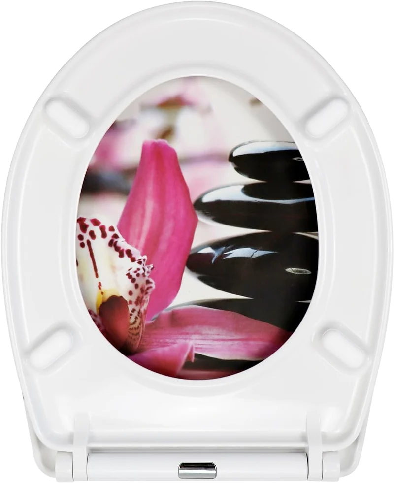 Toilettendeckel mit Absenkautomatik, WC Sitz mit Quick Release Funktion, Duroplast Klodeckel Einfach