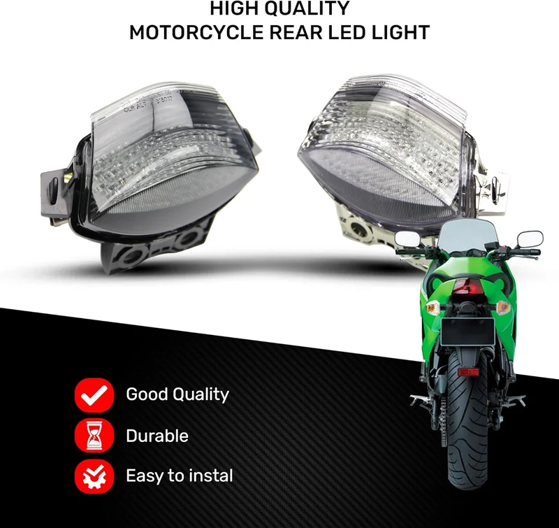 aVDB-moto LED-Bremslicht mit integrierten Blinker kompatibel mit Kawasaki ER6, N, F 2006/2008 (Getön