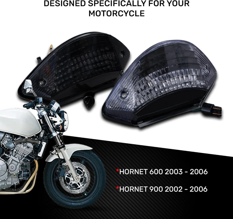 aVDB-moto LED Bremslicht/Rücklicht kompatibel mit HONDA CB900F Hornet 900 2002-2006 Plug & Play mit