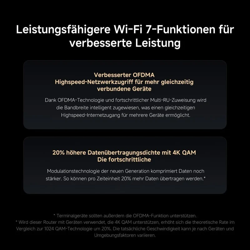 WLAN-Router WiFi7 BE3600 – 2.5G-Port, Mesh-WLAN, BLE, Multi-Geräte-Verbindung mit geringer Latenz 3
