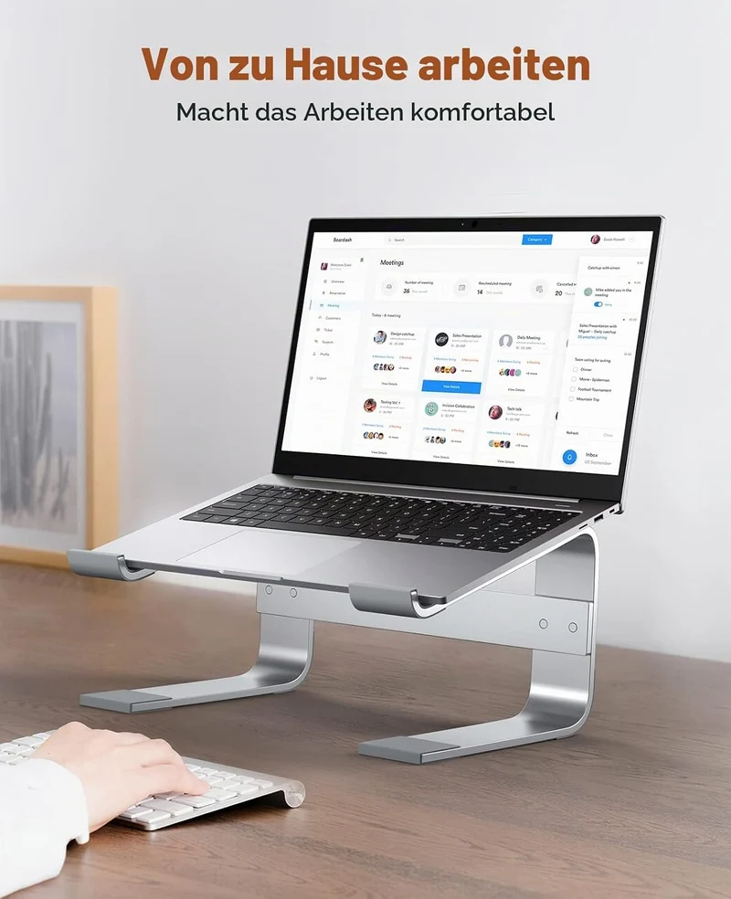 Soqool Laptop Ständer, Ergonomisch Laptop Halterung für 10-17 Zoll, Aluminium Laptop Stand für Schre
