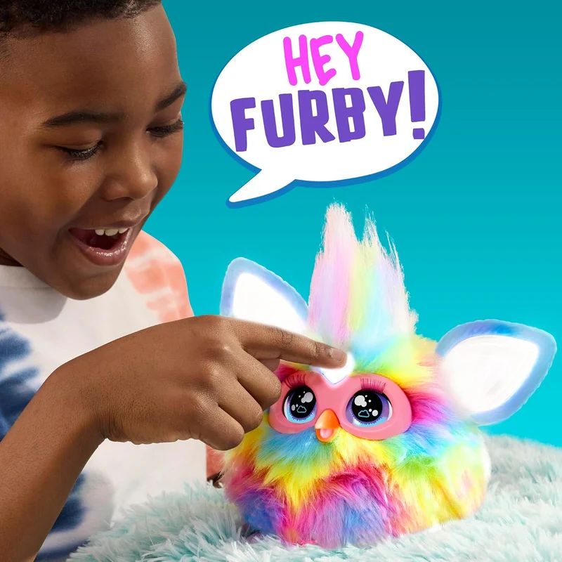 Furby Tie Dye, 15 Mode-Accessoires, interaktive Plüschtiere für 6-jährige Mädchen & Jungen & Up, Spr
