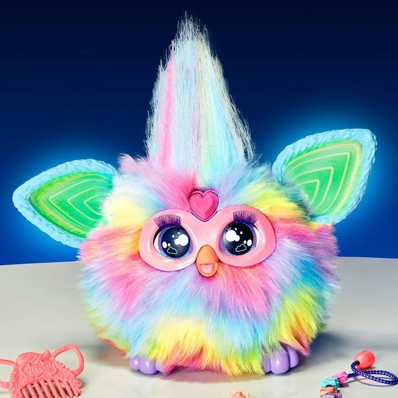Furby Tie Dye, 15 Mode-Accessoires, interaktive Plüschtiere für 6-jährige Mädchen & Jungen & Up, Spr
