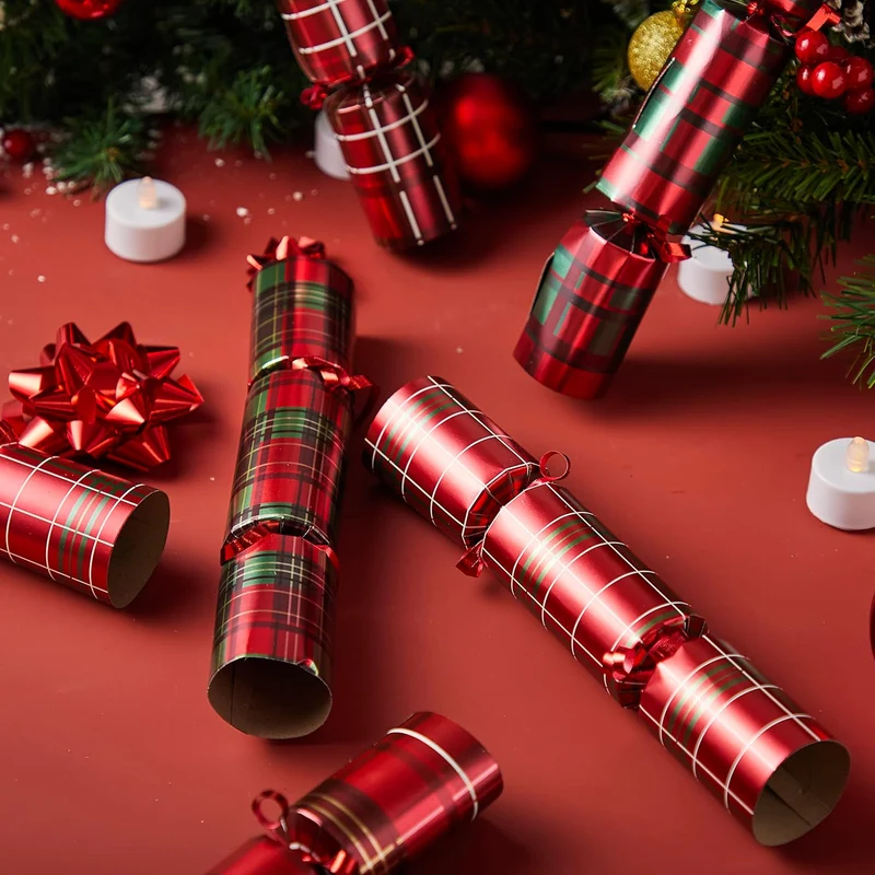 JOYIN 8 Stück 25,4 cm Knallbonbons für Weihnachten Witz und kleinem Geschenk innen, saisonales Feier