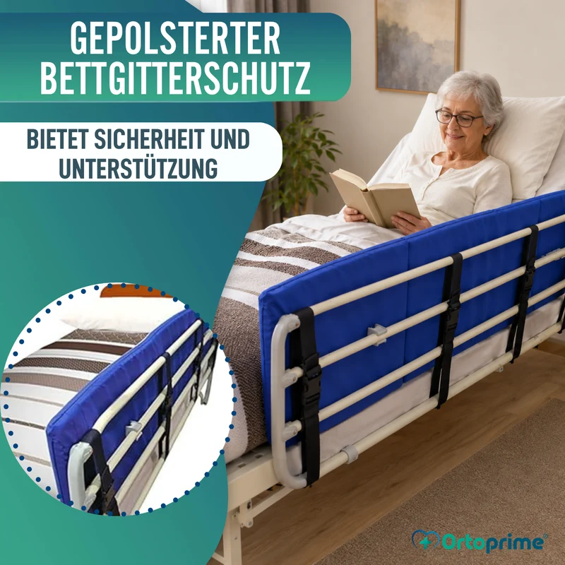 Gepolsterter Bettschutz gegen Stürze