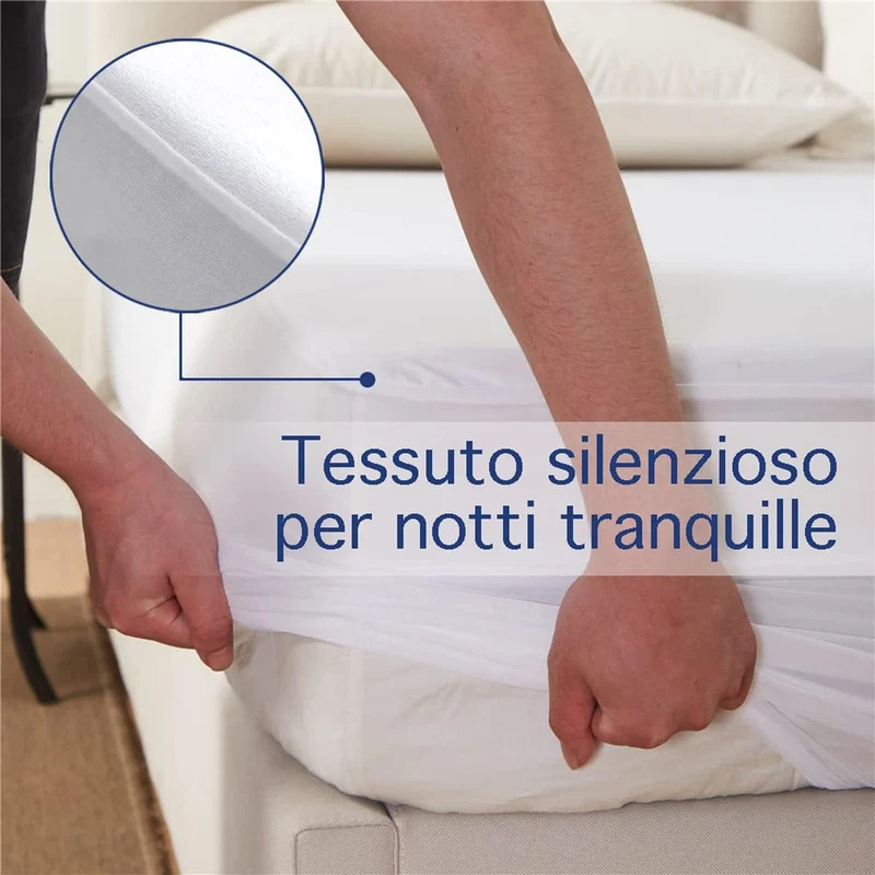 Coprimaterasso Impermeabile in Jersey Microtraspirante Barriera Liquidi con Angoli Elasticizzati Il Gruppone