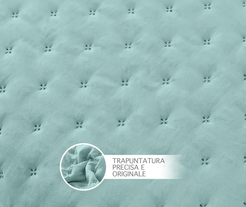 Copriletto Trapuntato Soft Matrimoniale Tinta Unita Leggero Primavera/Estate Sofficissimo Il Gruppone