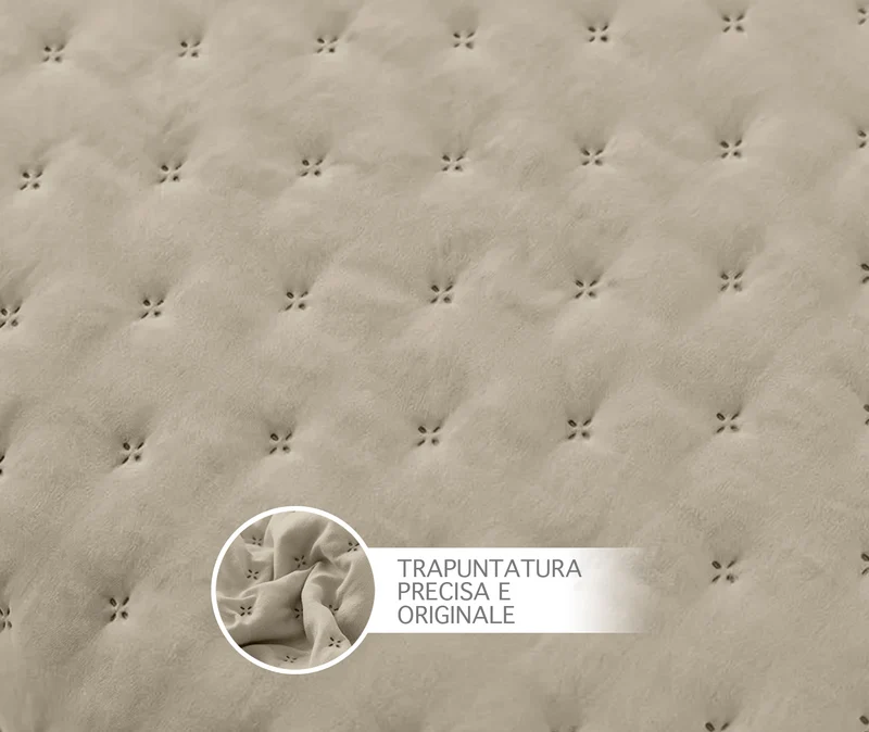 Copriletto Trapuntato Soft Matrimoniale Tinta Unita Leggero Primavera/Estate Sofficissimo Il Gruppone