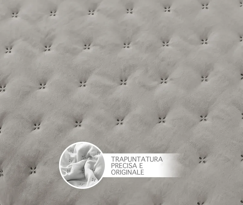 Copriletto Trapuntato Soft Matrimoniale Tinta Unita Leggero Primavera/Estate Sofficissimo Il Gruppone